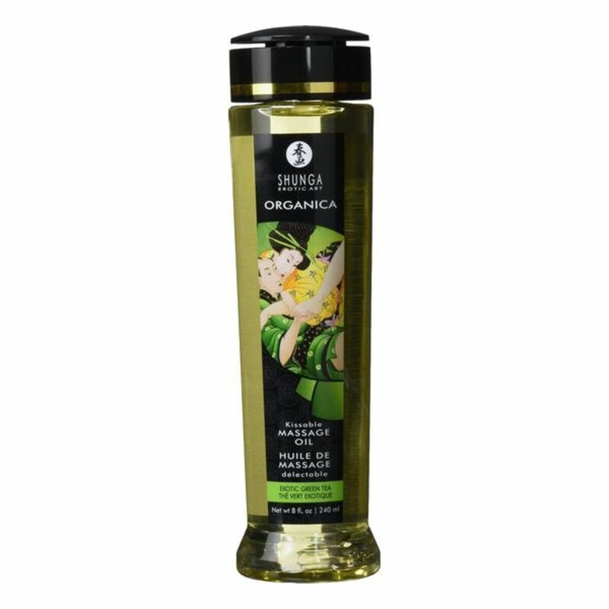 Massage Oil Organic Erotic Green Tea Shunga Exotic (240 ml)-0