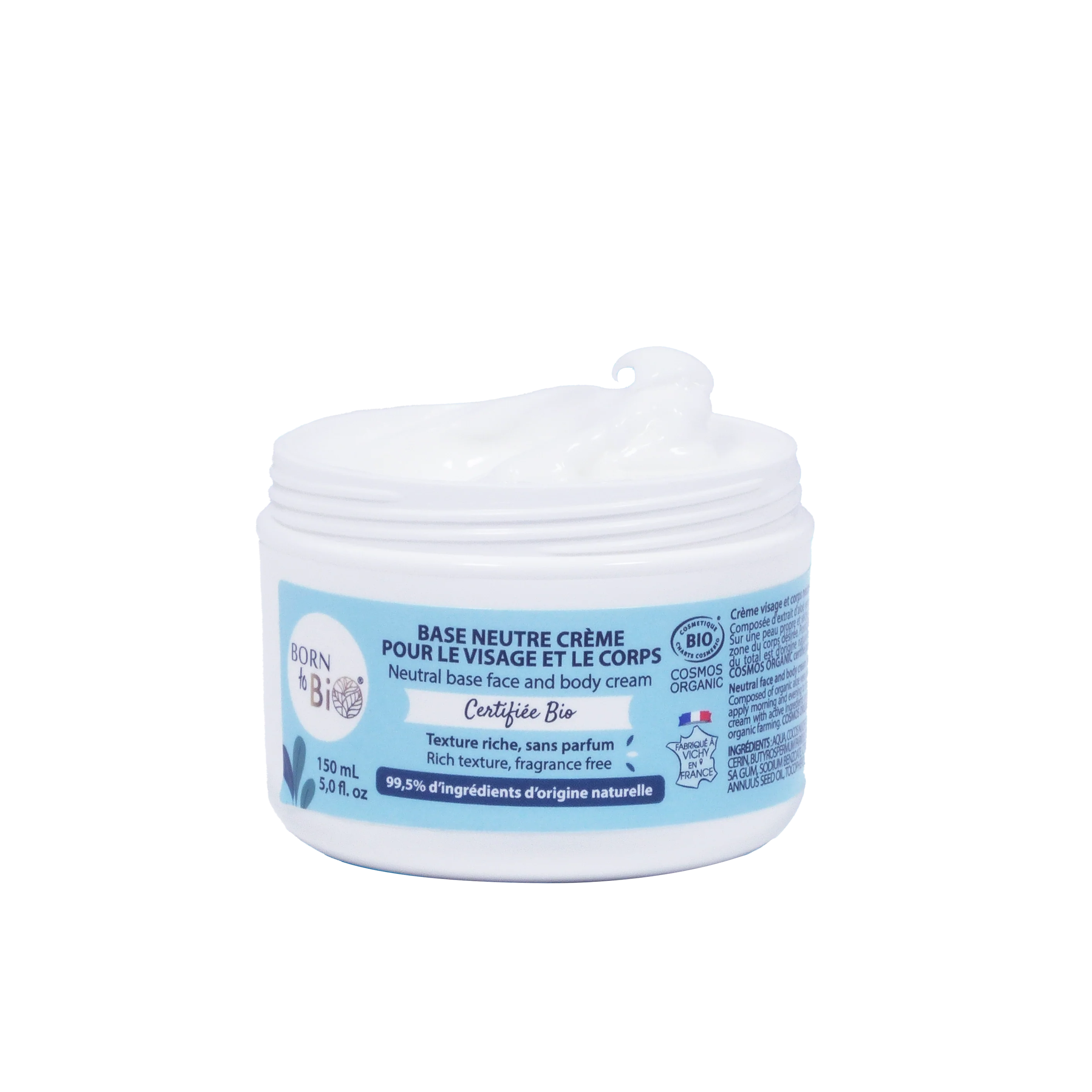 Certified organic neutral base face and body cream-0
