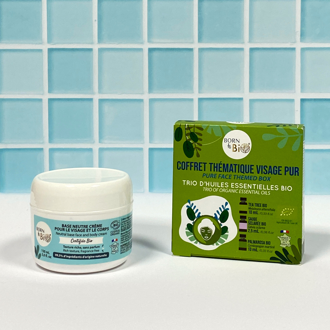 Box: face/body cream and pure face essential oil kit-2