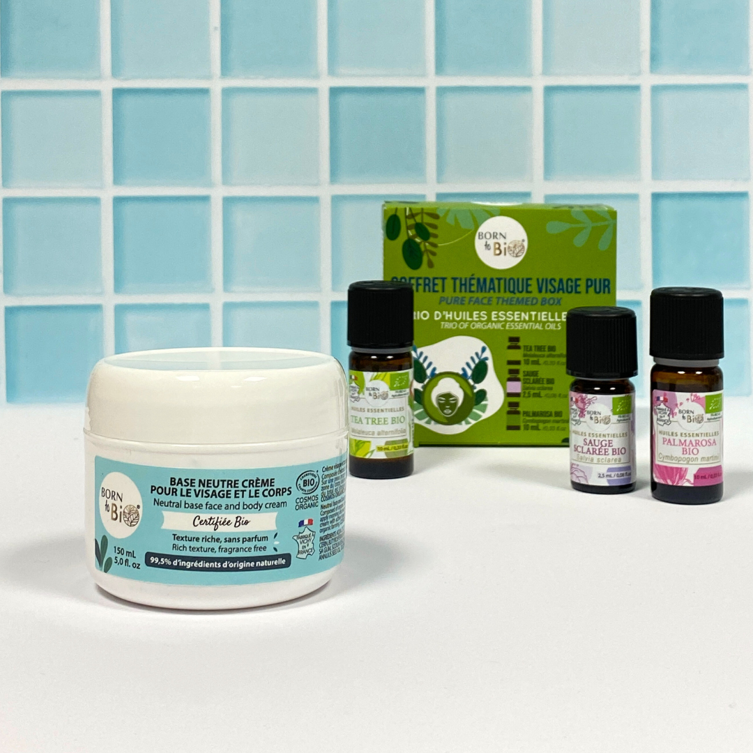 Box: face/body cream and pure face essential oil kit-0